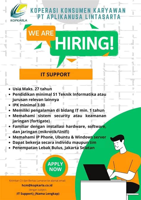 We Are Hiring PT Aplikanusa Lintasarta Membuka Lowongan Kerja Begini