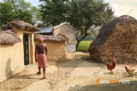 Rural Indian Village Scene Of Bankura West Bengal India Stock Photo