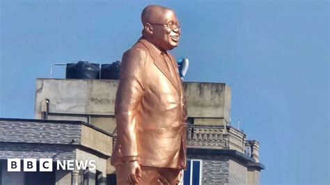 Akufo Addo Statue Uproar After Ghana S President Unveils Monument In