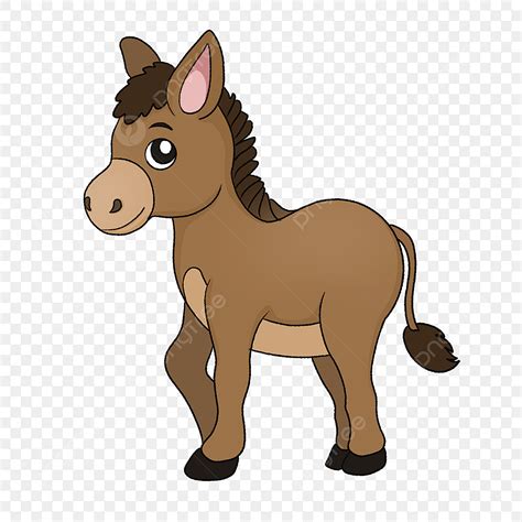 Brown Donkey Clipart Transparent PNG Hd, Cute Brown Little Donkey ...