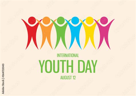 International Youth Day Vector Group Of People Abstract Icon