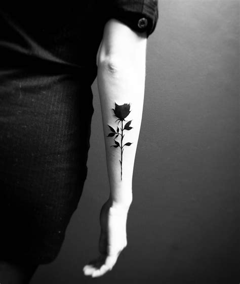 40 Stunning Forearm Black Rose Tattoo Meaning Ideas