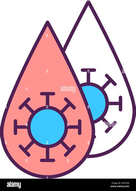 Water Pollution With Infectious Agents Rgb Color Icon Stock Vector