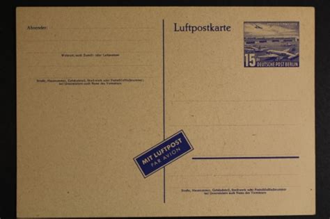 Berlin Minr P B Ungebraucht Briefmarken Versandhandel