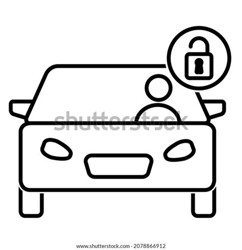 Car Unlock Icon Trendy Outline Style Stock Vector Royalty Free