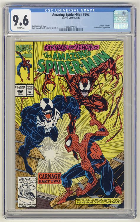 CGC 9.6 Amazing Spider-Man # 362 1ST Carnage vs Venom - Brooklyn Comic Shop