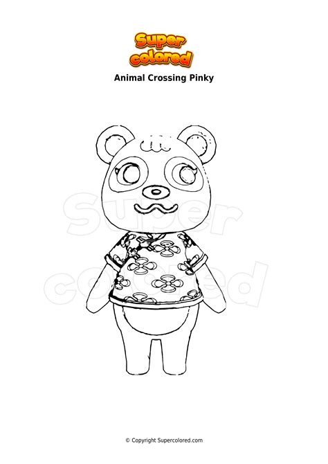 Coloriage Animal Crossing Pinky - Supercolored.com