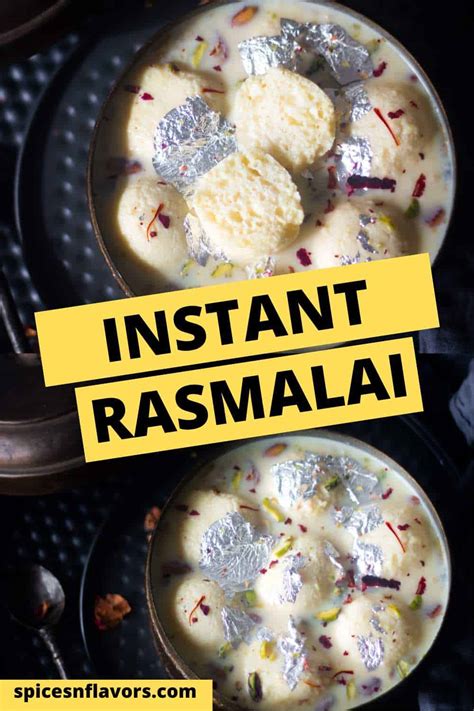 Easy and Soft Rasmalai with Rasgulla - Instant Recipe - Spices N Flavors