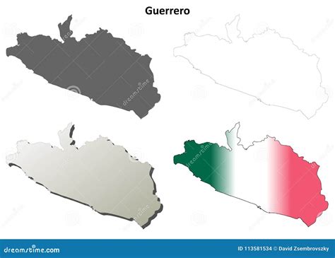 Sistema Del Mapa Del Esquema Del Espacio En Blanco De Guerrero