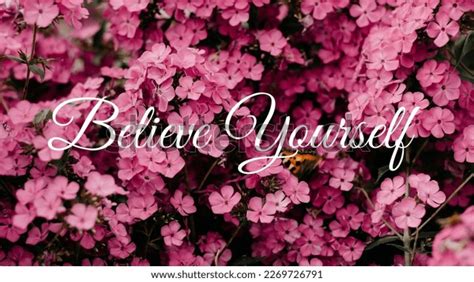 Believe Yourself Motivational Desktop Wallpaper Stock Illustration ...