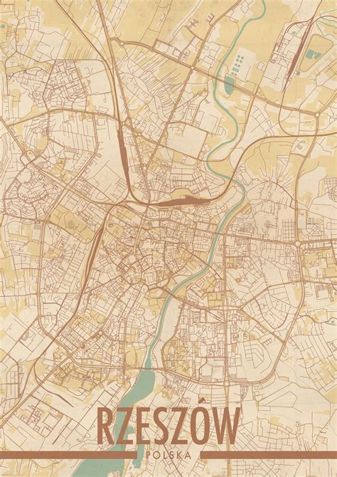 Rzeszów Mapa Miasta plakat A1 59 4x84 1 cm PA10316 Cena Opinie