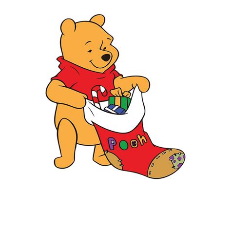 Christmas Pooh Svg Disney Svg Pooh Svg Winnie Svg Christ Inspire