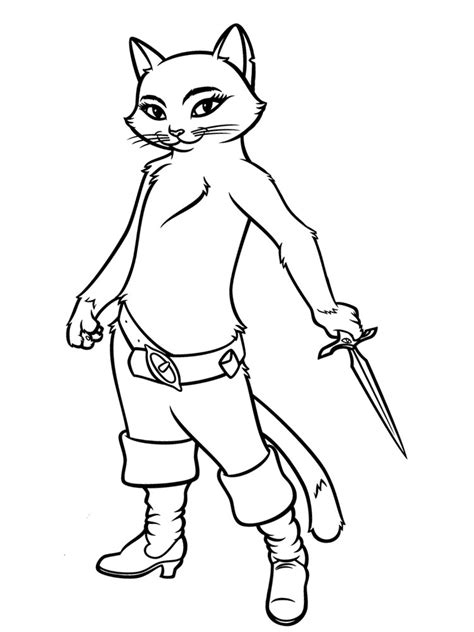 Puss In Boots Coloring Pages 🖌 To Print And Color