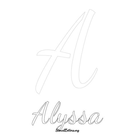 Alyssa Free Printable Name Stencils With 6 Unique Typography Styles And