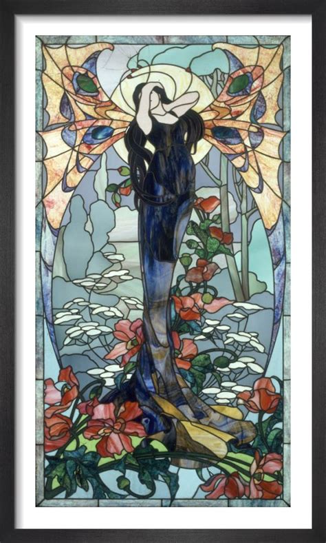 Stained Glass Woman As A Butterfly By Anonymous Art Print From King