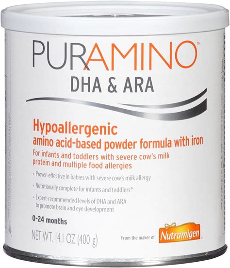 Puramino™ DHA & ARA Hypoallergenic amino Acid-Based Powder Formula with ...