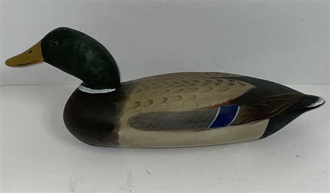 Bid Now Wooden Mallard Drake Duck Decoy Elliston Invalid Date Cst