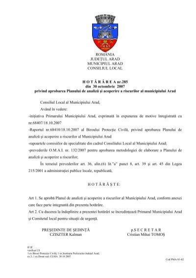 Vizualizare Pdf Primaria Municipiului Arad