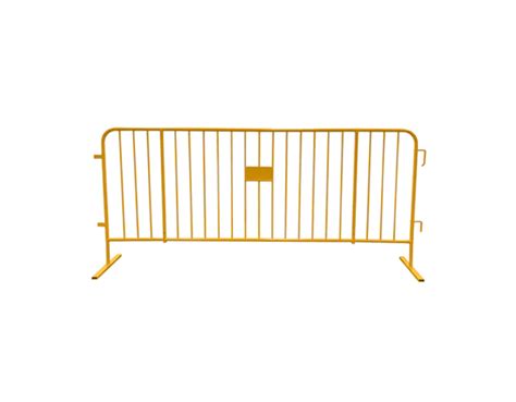 Yellow Economy Steel Barricade Powder Coated 85ft