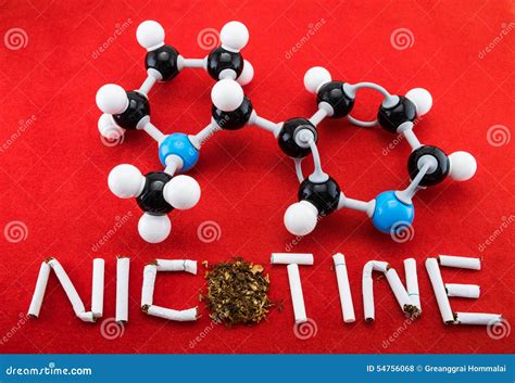 Nicotine Molecular Structure Model Royalty Free Stock Photo