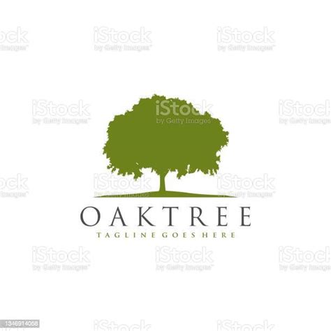 Oak Tree Logo Icon Vector Stock Illustration Download Image Now Oak