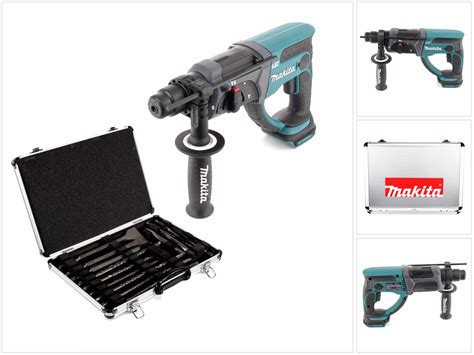 Makita DHR 202 Z 18V Li Ion Akku Bohrhammer Solo 17tlg SDS Plus Set