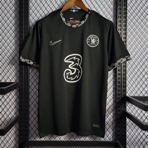 Camisa Esportiva Masculina De Futebol C A Chelsea Black Jersey