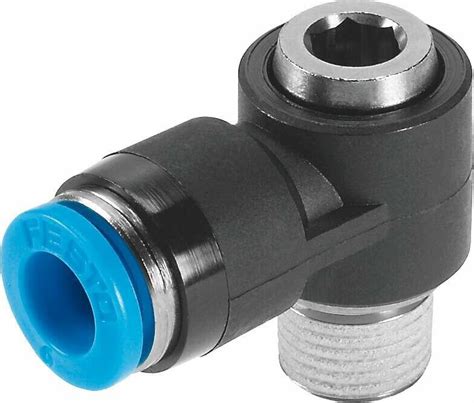 153100 Угловой штуцер с цанговым зажимом и резьбой QSLV-1/4-8-I FESTO ...