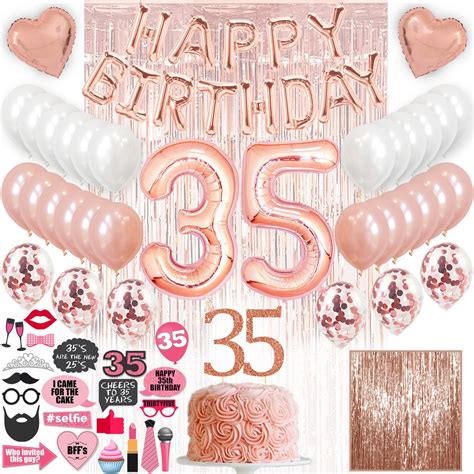 35th Birthday Decorations 35th Party Supplies 35 Birthday Etsy