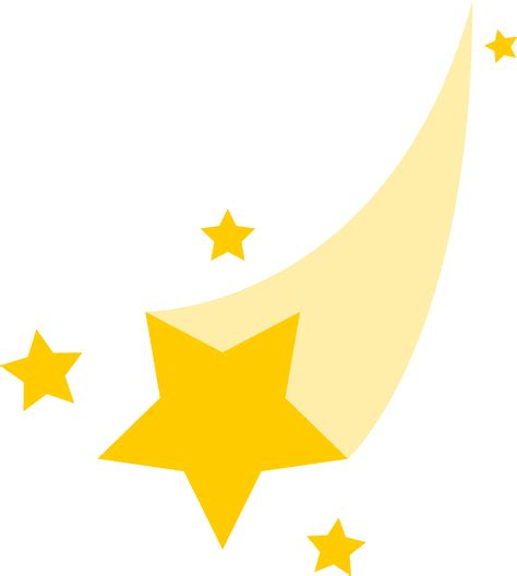 Yellow Shooting Star Falling 27727308 Png