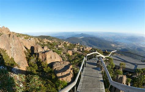 Summit Of Mt Kunanyi Mt Wellington Above Hobart Tasmania Stock Image