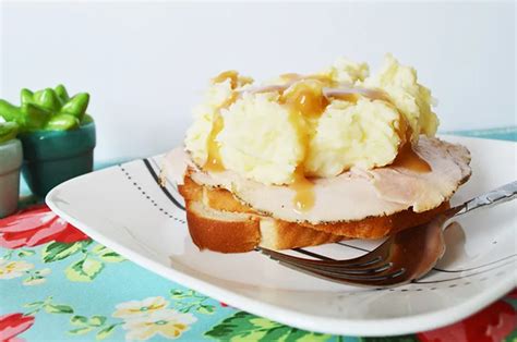 Hot Turkey Sandwich with Mashed Potatoes and Gravy - Making Mom Magic