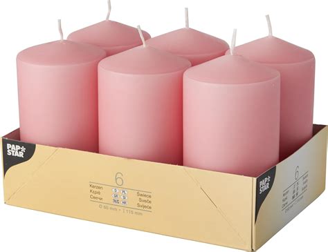 Papstar Pillar Candles Antique Pink X Mm Pack Of