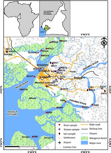 Douala Cameroon Map