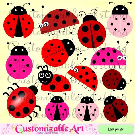 Ladybug Clipart Digital Ladybugs Clip Art Ladybird Clipart Summer