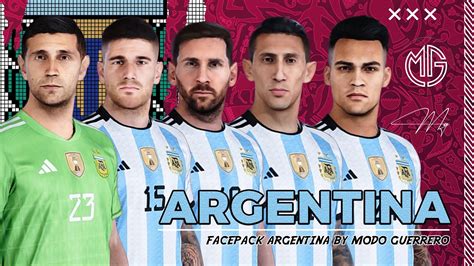 Facepack Argentina Pes World Cup Qatar By Modo Guerrero