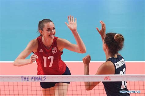 2019 Fivb Volleyball Nations League Finals Women United States Vs Poland Xinhua English