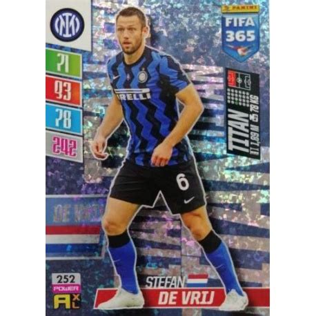 Soccer Trading Cards Stefan de Vrij Titan Panini Fifa 365 Adrenalyn XL 2022