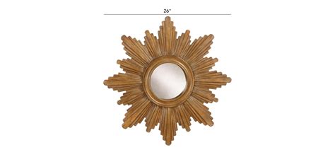 26 Gold Sunburst Mirror Mirrors Ethan Allen