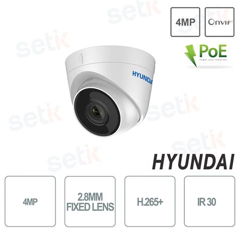 Hyu Hyundai Dome Ip Mp Ottica Fissa Mm Onvif Ip Ir