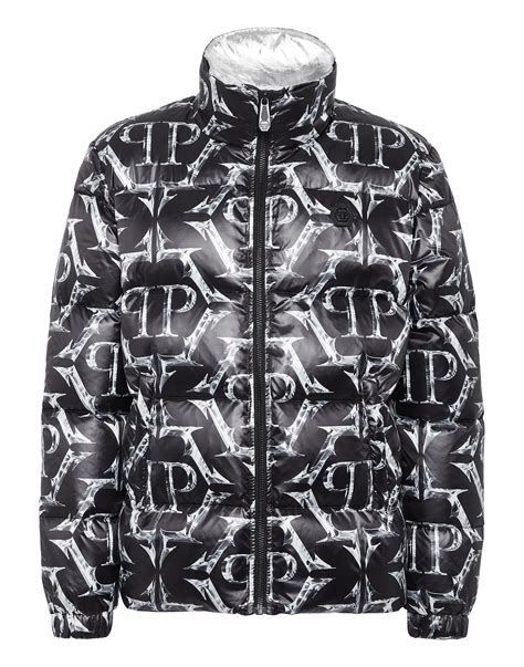 Nylon Puffer Jacket Chrome Philipp Plein