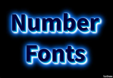 Number Fonts Text Effect and Logo Design Font