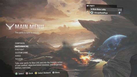 Halo Reach Start Up Menu Music Game Mode Menu Navigation