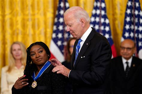 Biden Awards Medal Of Freedom Highest Civilian Honor To Biles And