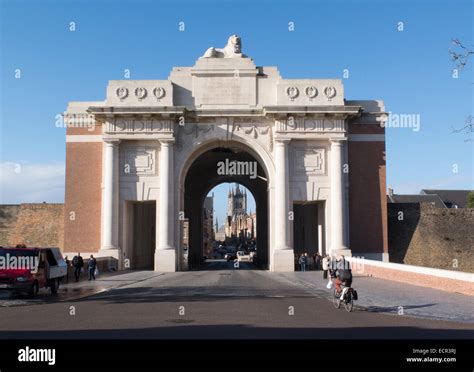 The Menin Gate Memorial To The Missing Ypres Belgian Stock Photo Alamy