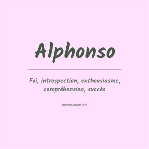 signification du prenom alphonso