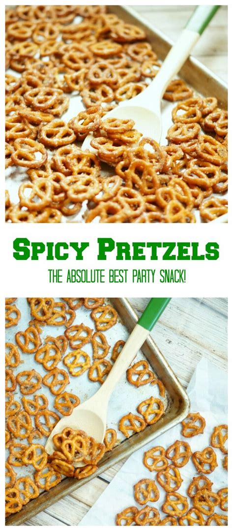 Spicy Pretzels Recipe Pretzel Party Snack Recipe