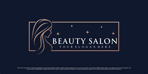 Elegant Beauty Logo Design For Woman Salon With Creative Element And