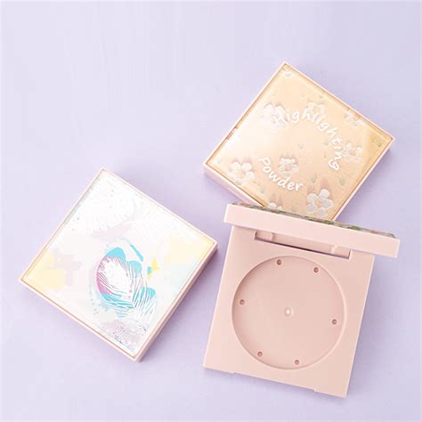 Luxury Square Compact Powder Case For Highlighter Zmic