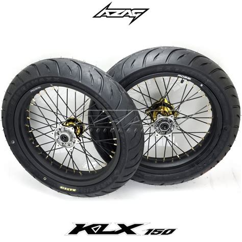 Jual Ban Set Whelset Klx Dtracker Supermoto Ban Maxxis Velg Rossi